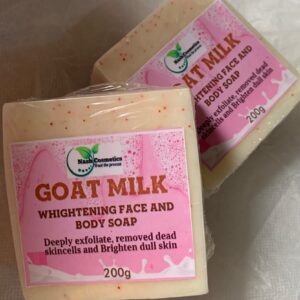 exfoliating & whitening goat milk soap